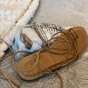 Seychelles Tan Strappy Sandals